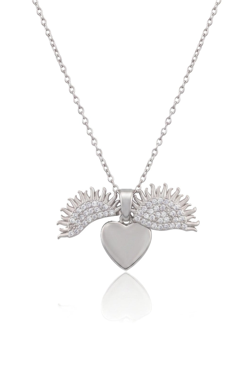 KANATLI Çelik Kolye SILVER 45cm