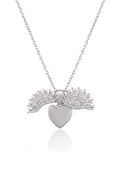 KANATLI Çelik Kolye SILVER 45cm
