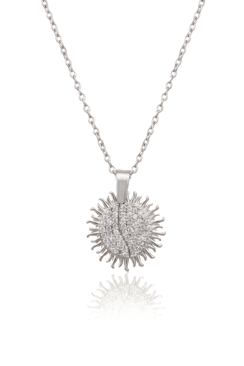 KANATLI Çelik Kolye SILVER 45cm
