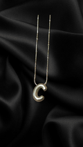 Lune Letter C Steel Necklace