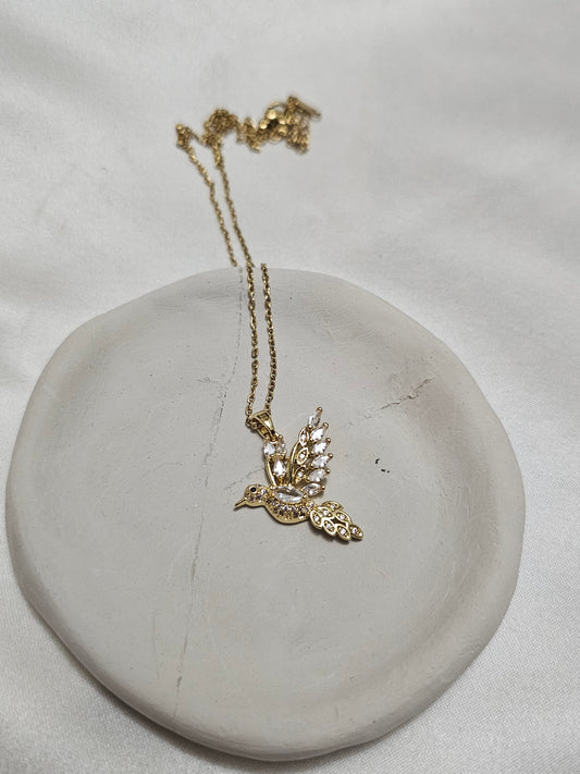 Kuş Gold Çelik Kolye