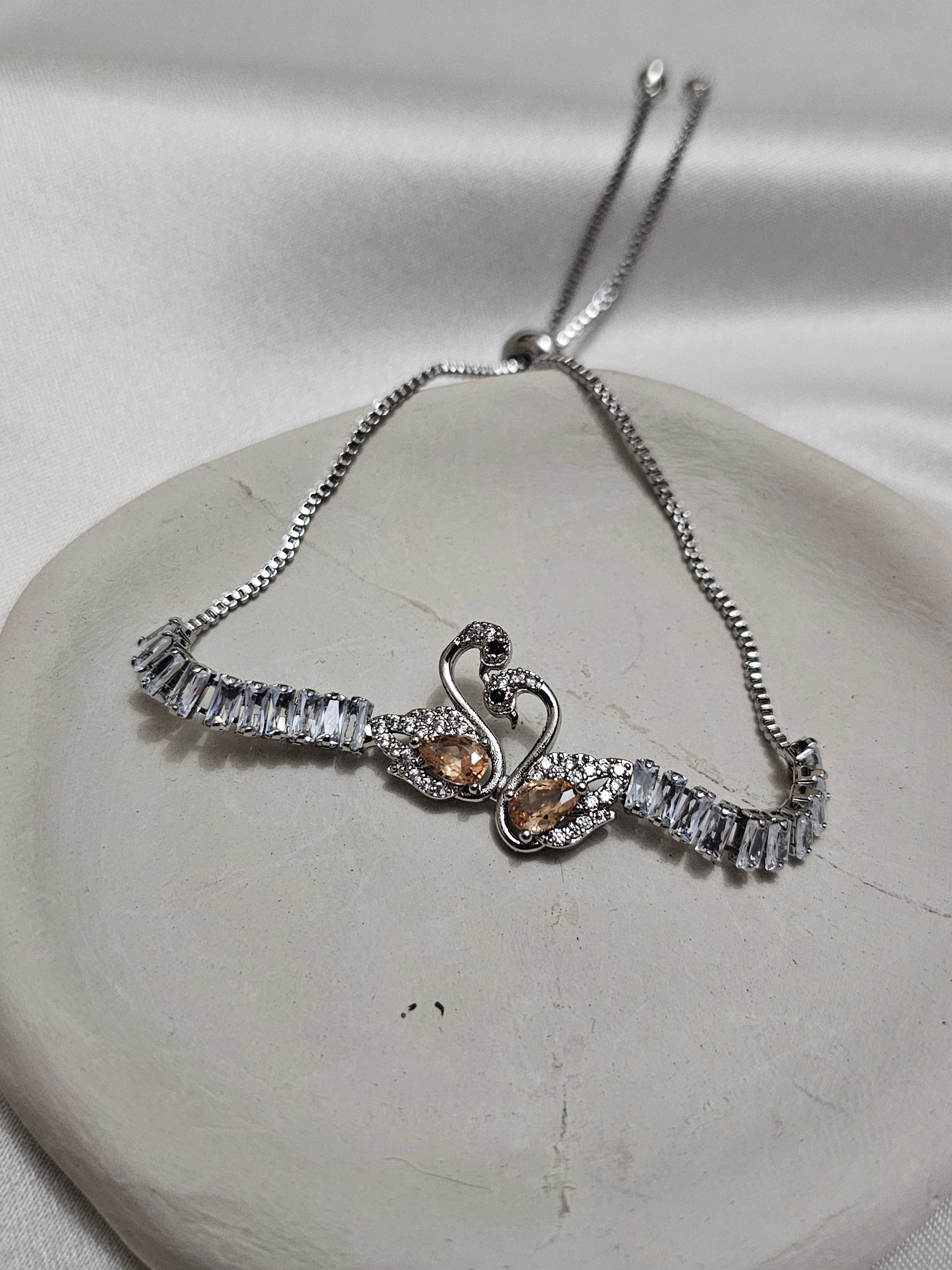 Swan Silver Waterway Steel Bracelet