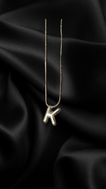 Lune Letter K Steel Necklace