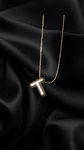 Lune Letter T Steel Necklace