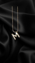 Lune Letter M Steel Necklace