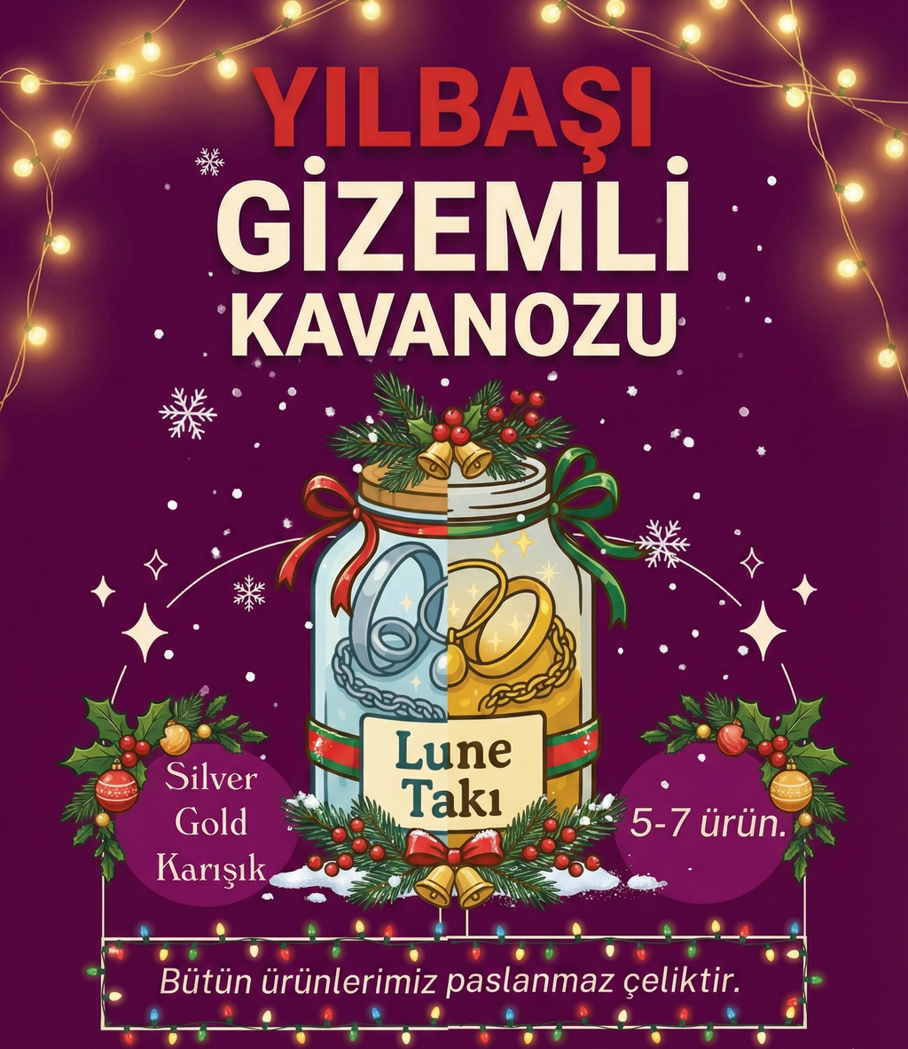 YILBAŞI KAVANOZU IŞIKLI(GOLD - SILVER)