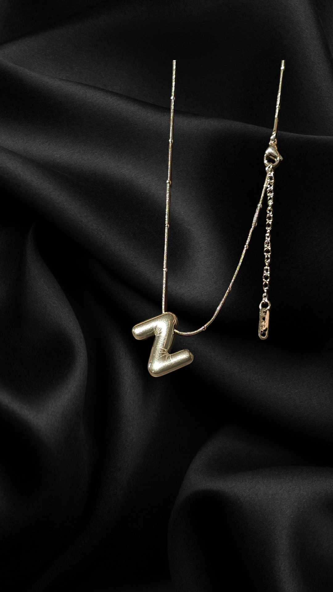 Lune Letter Z Steel Necklace