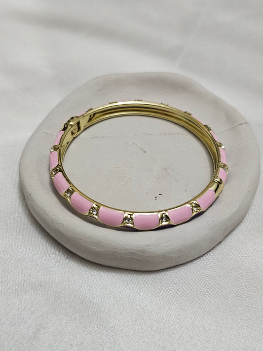 EMAYE GOLD PEMBE BİLEZİK