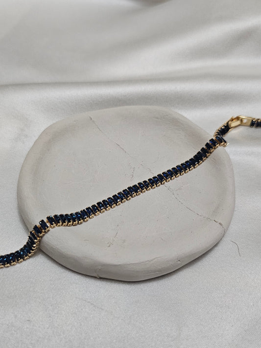 Blue Waterway Gold Steel Bracelet