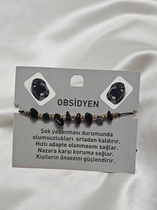 DOĞAL TAŞ OBSİDYEN
