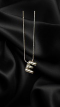 Lune Letter E Steel Necklace