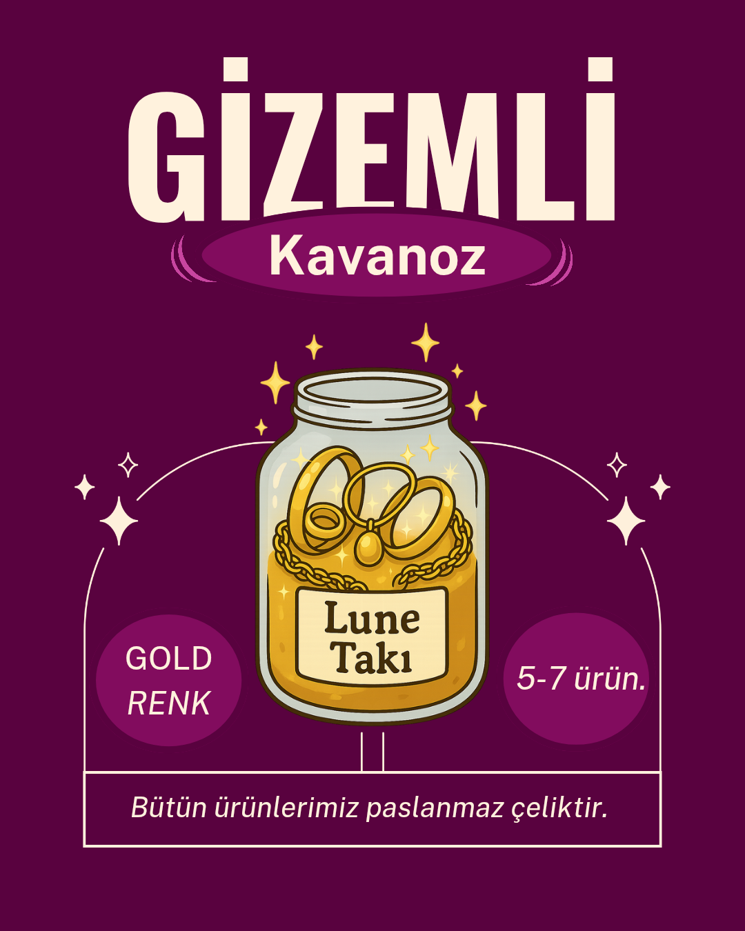 SÜRPRİZ TAKI KAVANOZU GOLD