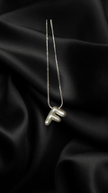 Lune Letter F Steel Necklace
