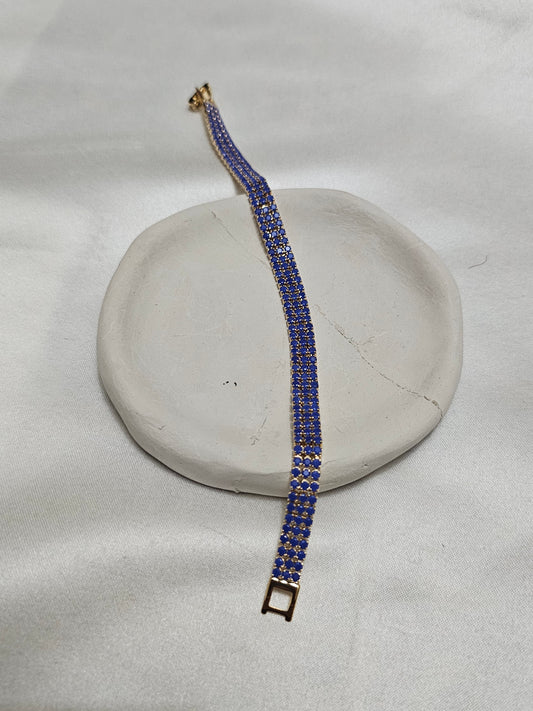 Waterway Navy Blue Gold Steel Bracelet