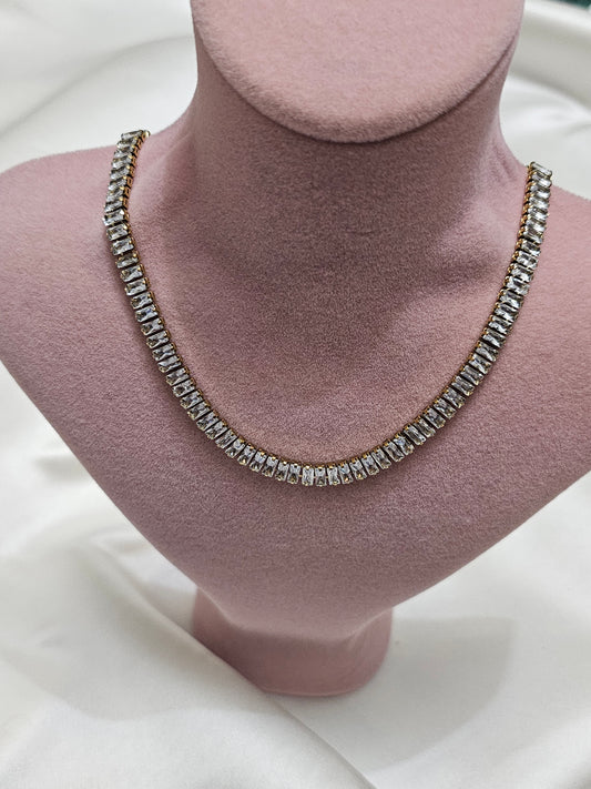 Waterway Gold White Steel Necklace