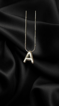 Lune Letter A Steel Necklace