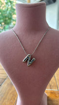 Lune Letter N Steel Necklace