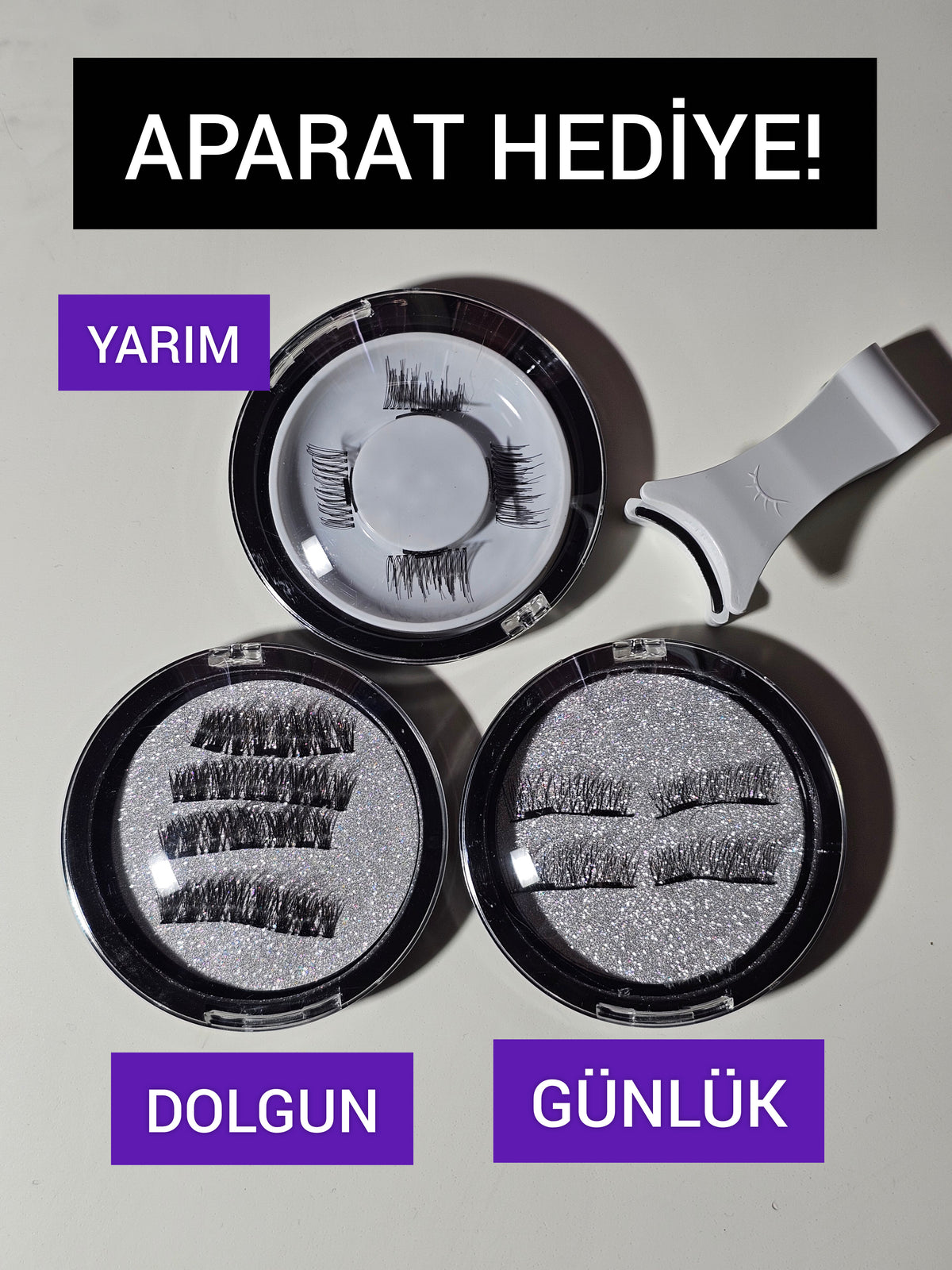 LUNE MIKNATISLI KİRPİK (APARAT HEDİYE)