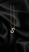 Lune Letter S Steel Necklace