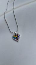 Lune Çelik Renkli Kalp Kolye